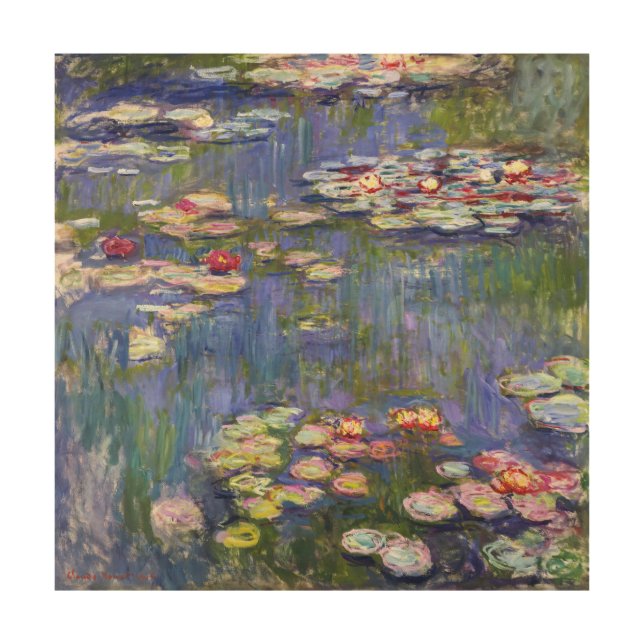 Claude Monet - Water Lilies / Nympheas Wood Wall Art (Front)