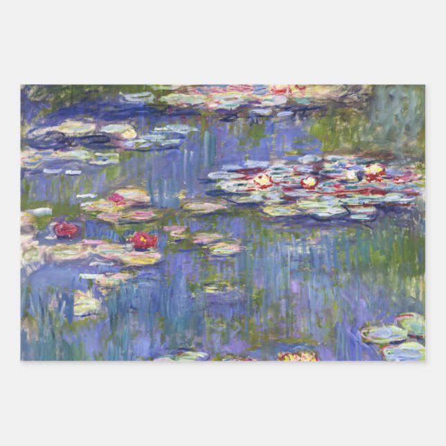 Claude Monet - Water Lilies / Nympheas Wrapping Paper Sheets (Front)