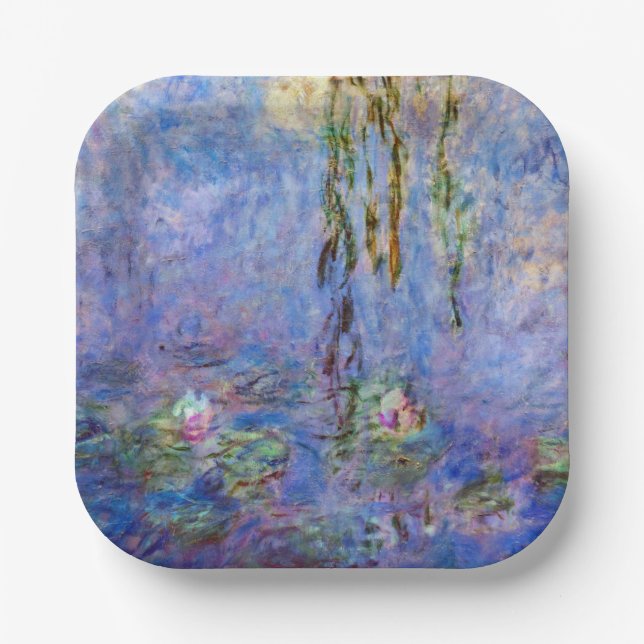 Claude Monet - Water Lilies Paper Plates (Front)