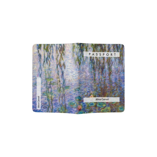 Claude Monet - Water Lilies Passport Holder (Opened)