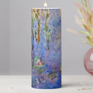 Claude Monet - Water Lilies Pillar Candle