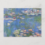 Claude Monet // Water Lilies Postcard<br><div class="desc">Water Lilies is a series of approxiamately 250 oil paintings by French Impressionist Claude Monet (1840-1926). The paintings depict Monet's flower garden at Giverny and were the main focus of Monet's artistic production during the last thirty years of his life.</div>