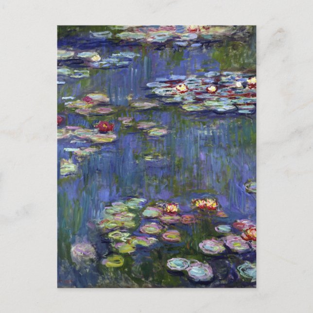 Claude Monet Water Lilies Postcard (Front)