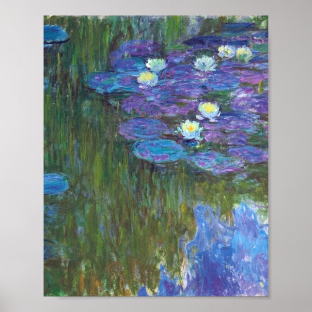 Claude Monet - Water Lilies Purple Poster (Front)