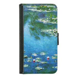 Claude Monet-Water-Lilies Wallet Phone Case For Samsung Galaxy S5