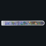 Claude Monet - Water Lilies Silver Finish Tie Bar<br><div class="desc">Water Lilies / Nympheas by Claude Monet in 1916-1919</div>