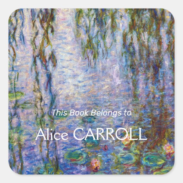 Claude Monet - Water Lilies Square Sticker (Front)