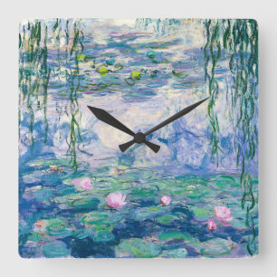 CLAUDE MONET - Water lilies Square Wall Clock