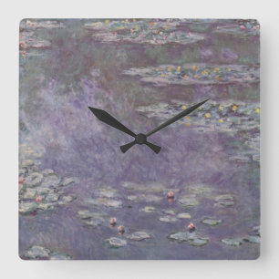 Claude Monet - Water Lilies Square Wall Clock