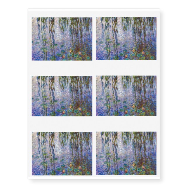 Claude Monet - Water Lilies Temporary Tattoos (Front)
