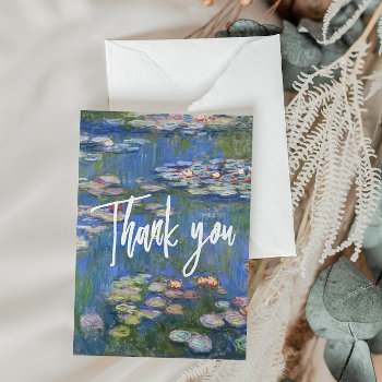 Claude Monet // Water Lilies Thank You Card by decodesigns at Zazzle