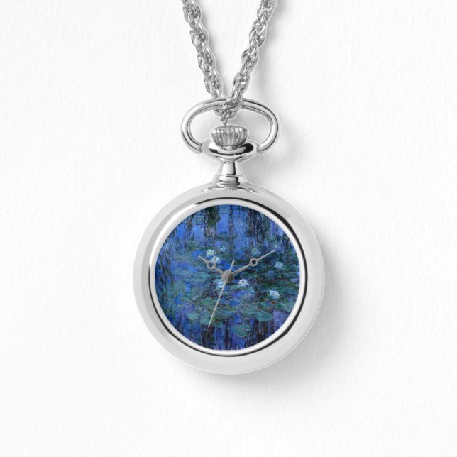 Claude Monet Water Lilies Watch Blue (Front)