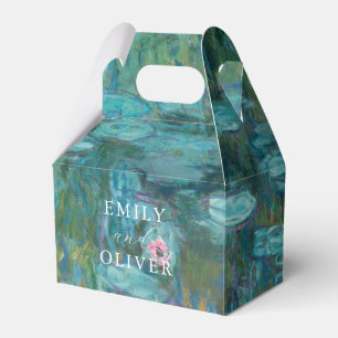 Claude Monet Water Lilies Wedding Favor Boxes
