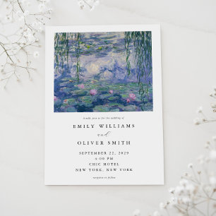 Claude Monet Water Lilies Wedding Invitation
