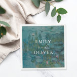 Claude Monet Water Lilies Wedding Napkins<br><div class="desc">Napkins featuring Claude Monet Water Lilies painting.</div>