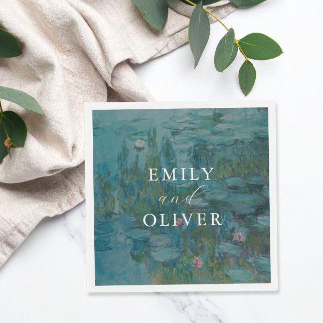 Claude Monet Water Lilies Wedding Napkins (Creator Uploaded)