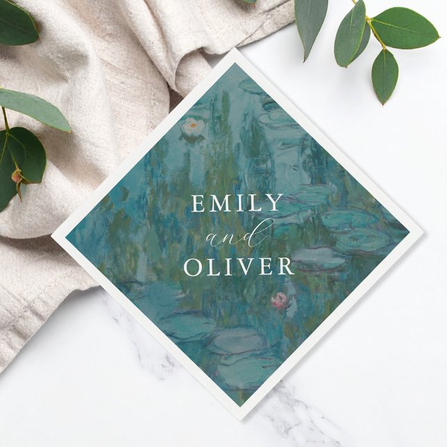 Claude Monet Water Lilies Wedding Napkins (Creator Uploaded)