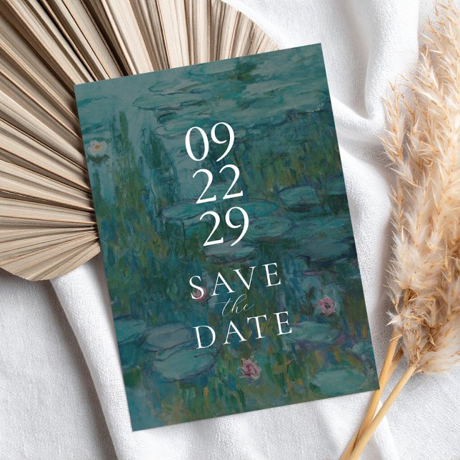 Claude Monet Water Lilies Wedding Save The Date (Creator Uploaded)