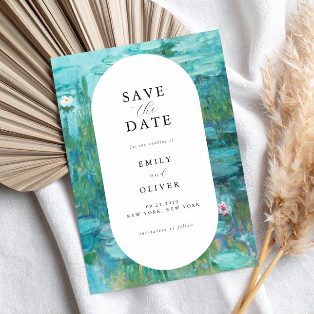 Claude Monet Water Lilies Wedding Save The Date (Creator Uploaded)