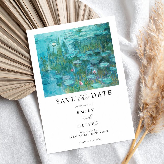 Claude Monet Water Lilies Wedding Save The Date (Creator Uploaded)