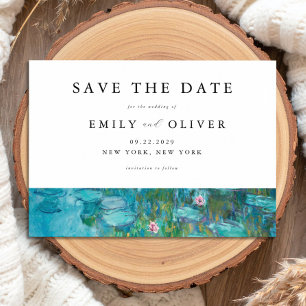 Claude Monet Water Lilies Wedding Save The Date