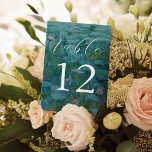 Claude Monet Water Lilies Wedding Table Number<br><div class="desc">Wedding table numbers with Claude Monet Water Lilies painting background.</div>