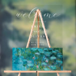 Claude Monet Water Lilies Welcome Wedding Acrylic Sign<br><div class="desc">Elegant modern acrylic wedding welcome sign featuring Claude Monet Water Lilies painting.</div>