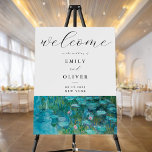 Claude Monet Water Lilies Welcome Wedding Foam Board<br><div class="desc">Elegant modern acrylic wedding welcome sign featuring Claude Monet Water Lilies painting.</div>