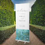 Claude Monet Water Lilies Welcome Wedding Retractable Banner<br><div class="desc">Elegant modern wedding welcome banner sign featuring Claude Monet Water Lilies painting.</div>