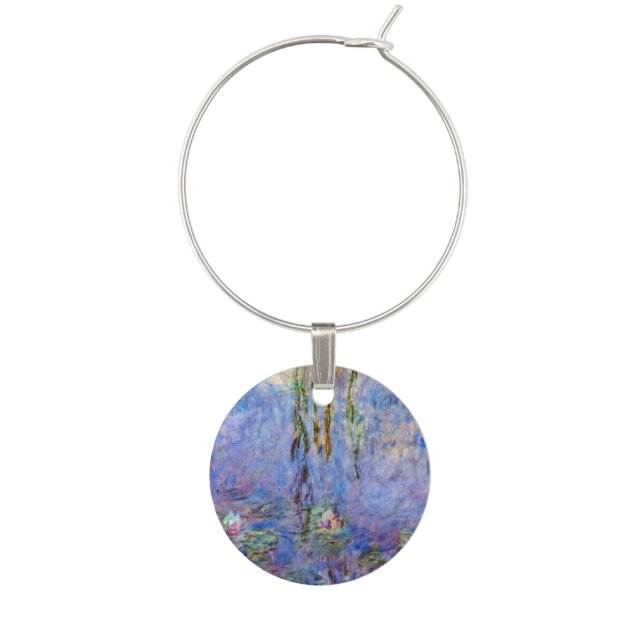 Claude Monet - Water Lilies Wine Charm (Front)