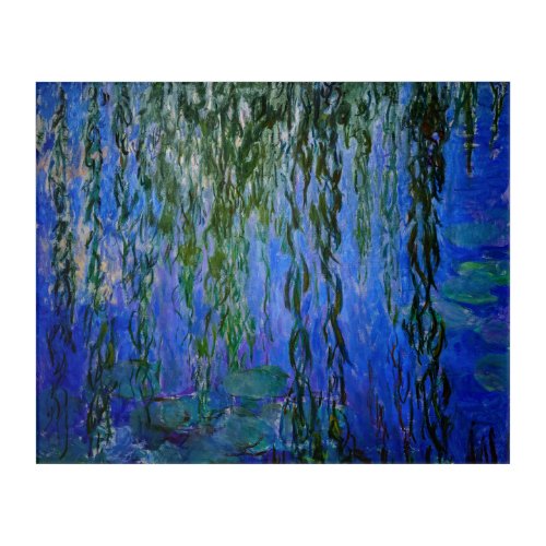 Claude Monet _ Water Lilies with weeping willow Acrylic Print