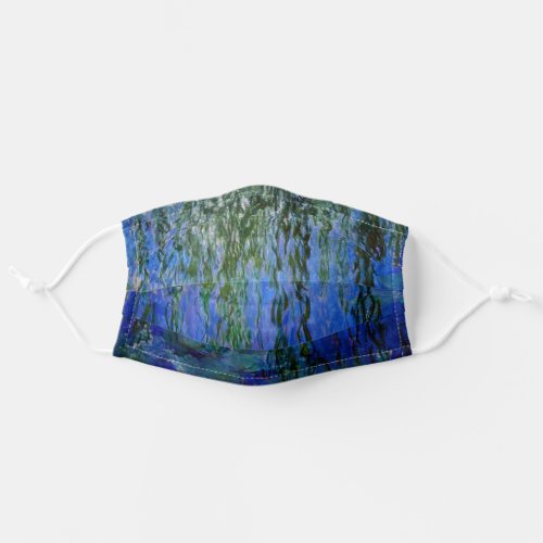 Claude Monet _ Water Lilies with weeping willow Adult Cloth Face Mask