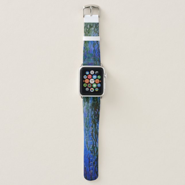 Claude Monet - Water Lilies with weeping willow Apple Watch Band (Front)