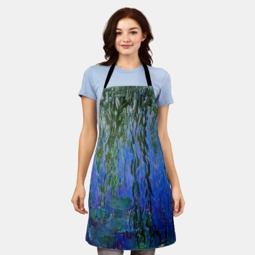 Claude Monet _ Water Lilies with weeping willow Apron