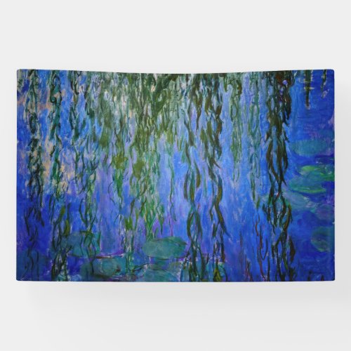 Claude Monet _ Water Lilies with weeping willow Banner