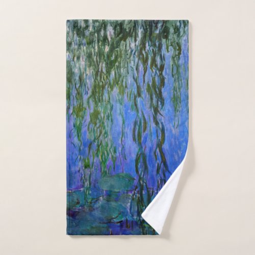Claude Monet _ Water Lilies with weeping willow Bath Towel Set