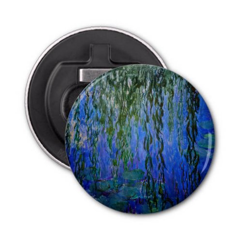 Claude Monet _ Water Lilies with weeping willow Bottle Opener