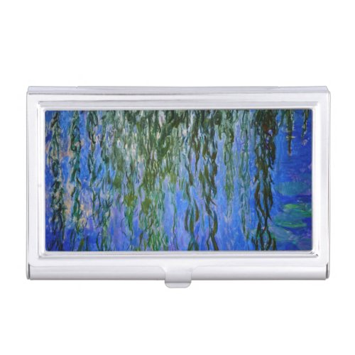 Claude Monet _ Water Lilies with weeping willow Business Card Case