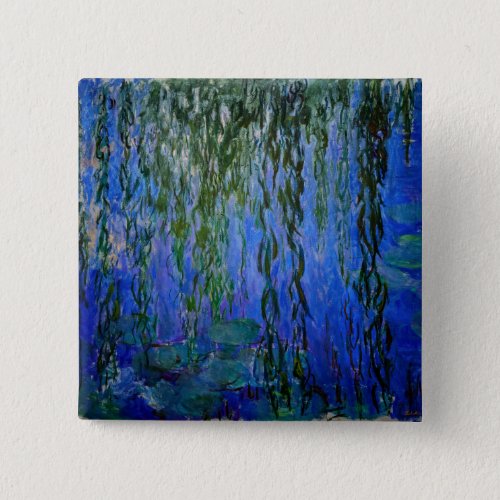 Claude Monet _ Water Lilies with weeping willow Button