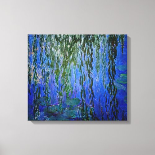 Claude Monet _ Water Lilies with weeping willow Canvas Print