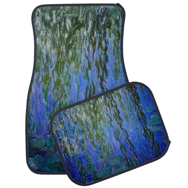 Claude Monet - Water Lilies with weeping willow Car Floor Mat (Set)