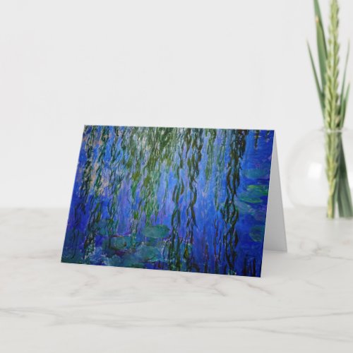 Claude Monet _ Water Lilies with weeping willow Card