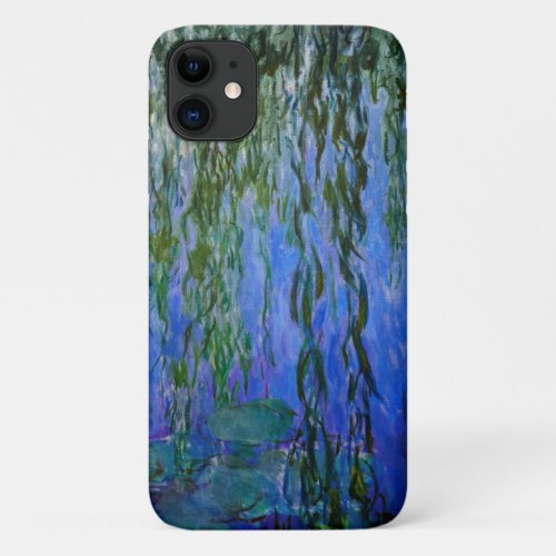 Claude Monet _ Water Lilies with weeping willow iPhone 11 Case
