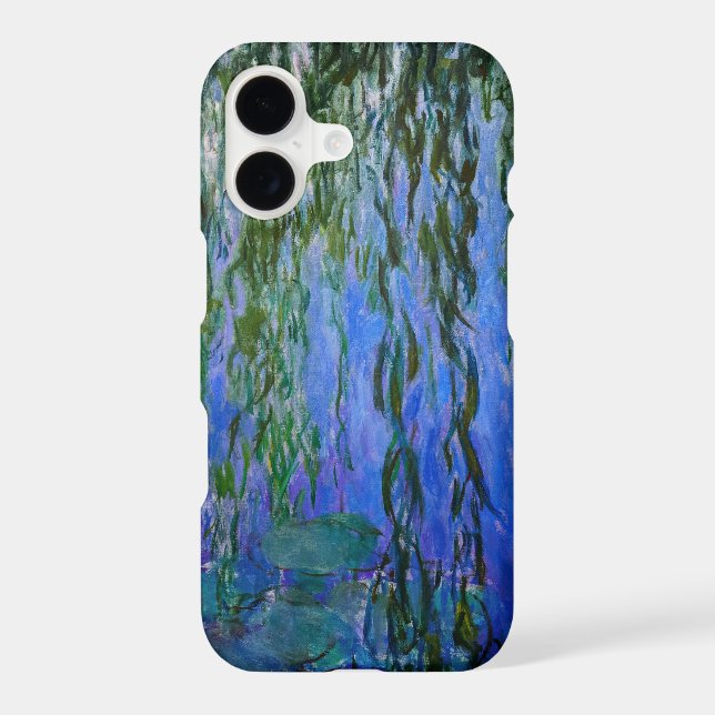 Claude Monet - Water Lilies with weeping willow Case-Mate iPhone Case (Back)