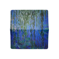 Claude Monet - Water Lilies With Weeping Willow Checkbook Cover at Zazzle