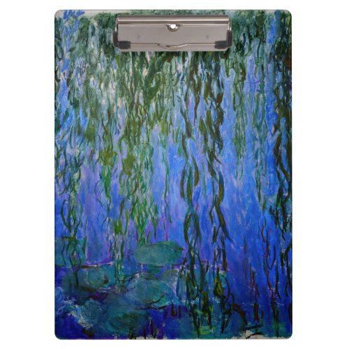 Claude Monet _ Water Lilies with weeping willow Clipboard