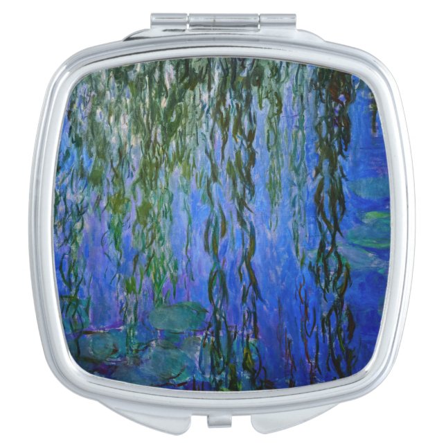 Claude Monet - Water Lilies with weeping willow Compact Mirror (Front)