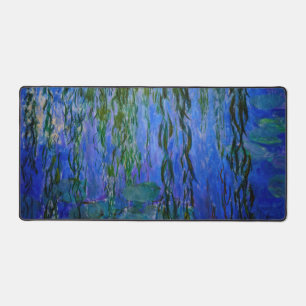 Claude Monet - Water Lilies with weeping willow Desk Mat