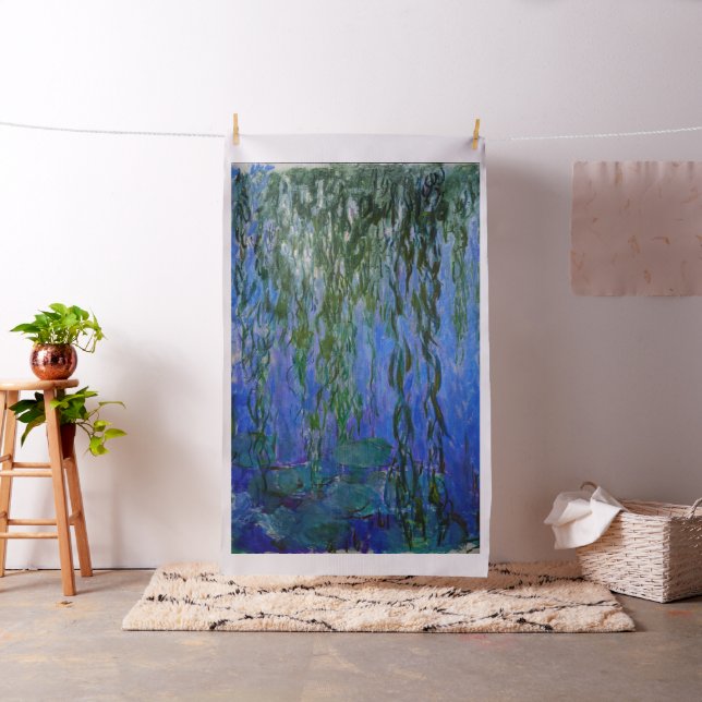 Claude Monet - Water Lilies with weeping willow Fabric (In Situ)