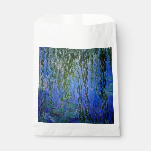 Claude Monet _ Water Lilies with weeping willow Favor Bag